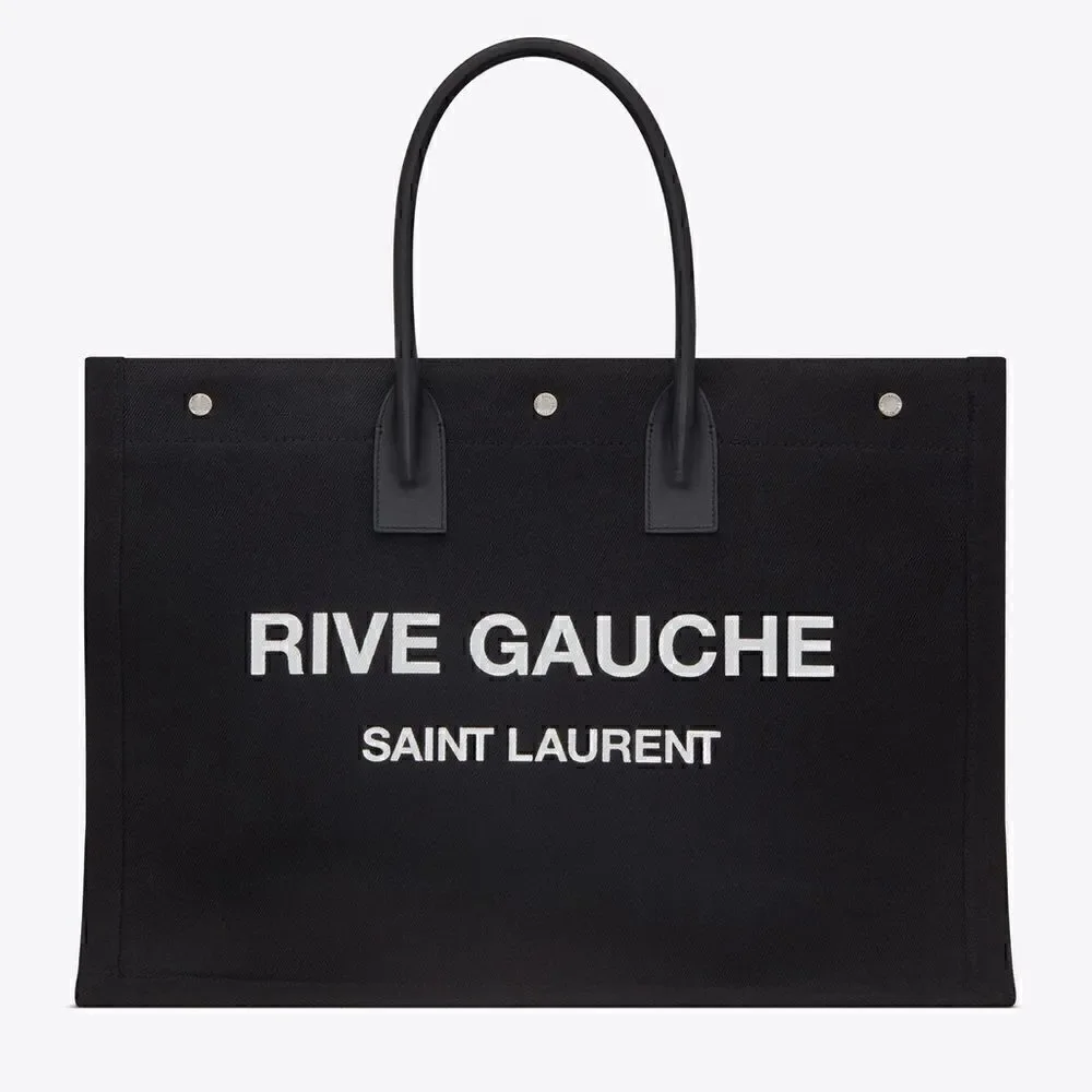 Saint Laurent Rive Gauche black and white tote bag purse brand new never used!